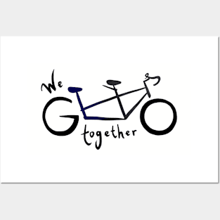 We go together - gray/blue Posters and Art